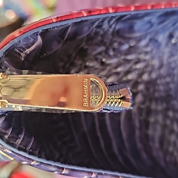 Brahmin DREAMER OMBRE MELBOURNE Leather CAROLINE Satchel Crossbody Purple New‎ - Picture 13 of 13